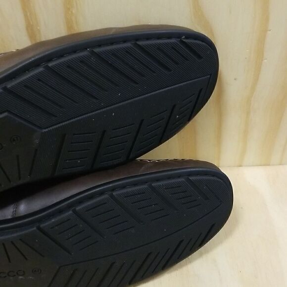 Ecco Classic Moc Coffee Antic Calf Mens Size 13 - Picture 9 of 11